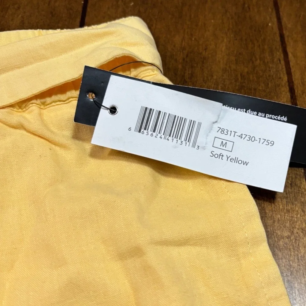 Tribal Jeans Soft Yellow‎ Tie-Waist Shorts Women's Casual Summer Medium